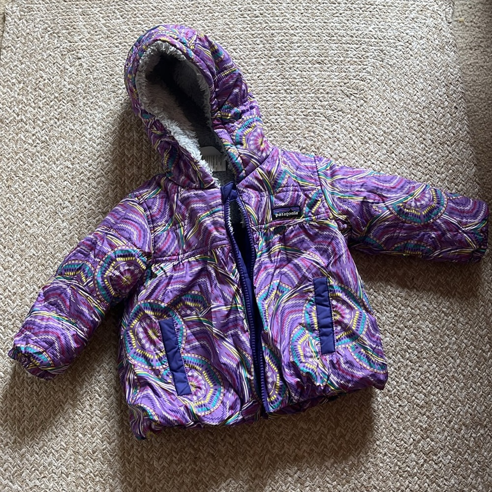 Patagonia | reversible puff ball jacket | 12-18 months